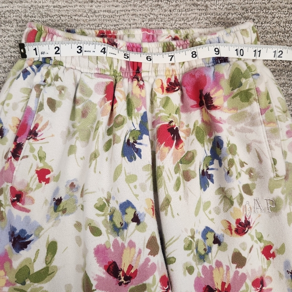 GAP Sweat Suit Girls L 10 Floral Matching Set Cropped Hoodie Jogger Sweatpants - Picture 9 of 12